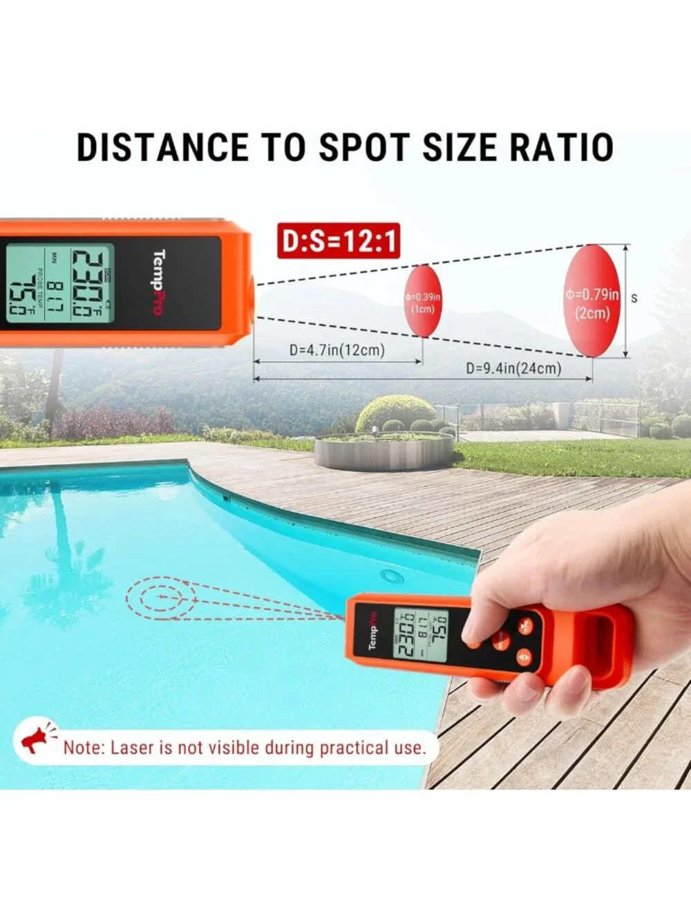 2-in-1 Instant Read Cooking Thermometer - Infrared & Meat Probe, Non-Contact